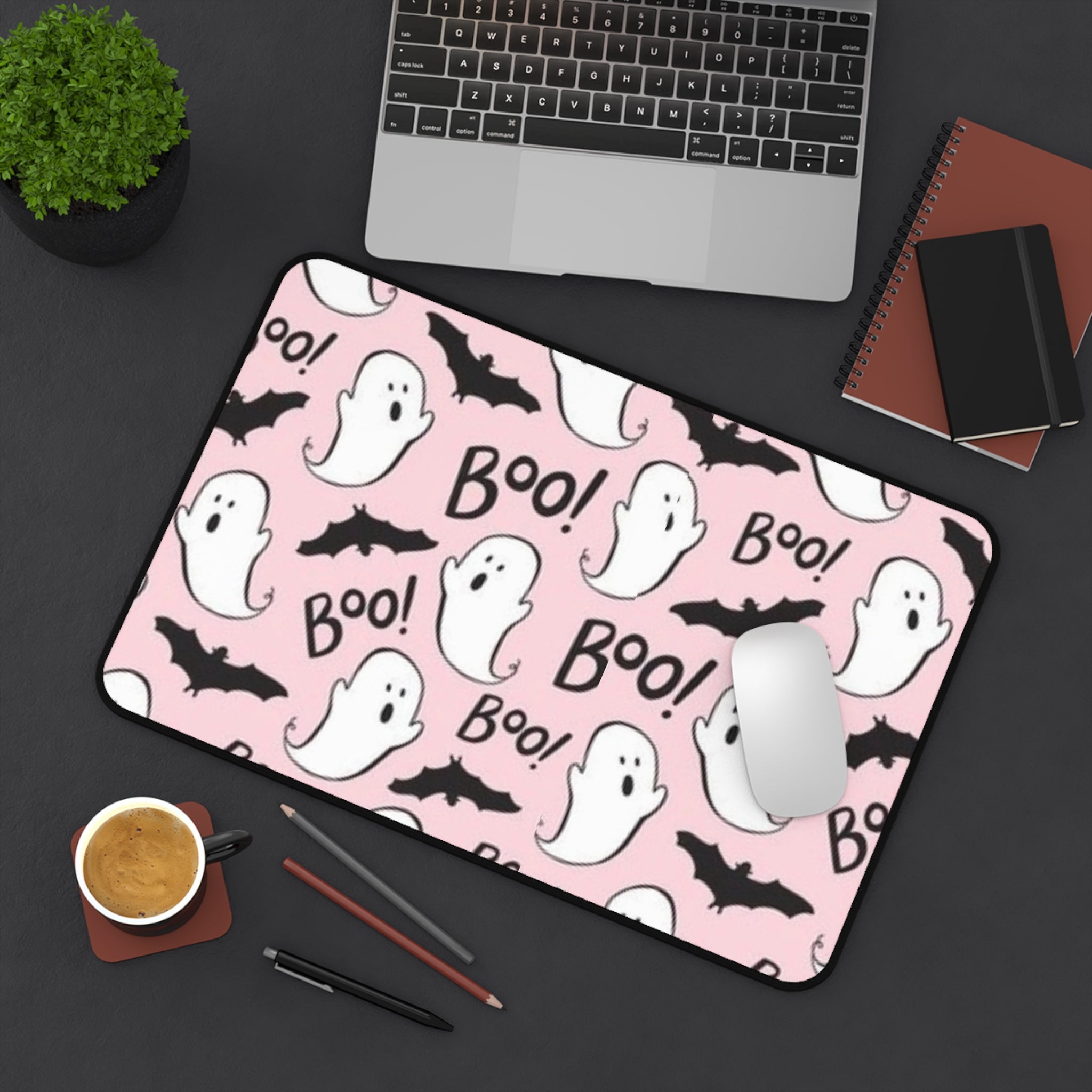 Pink Ghosts- Desk Mat - Creations by Chris and Carlos